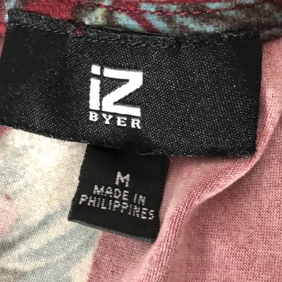 IZ BYER floral crisscross back tie front top | M - Picture 6 of 10